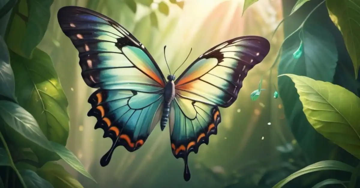 A butterfly that hatches from a chrysalis