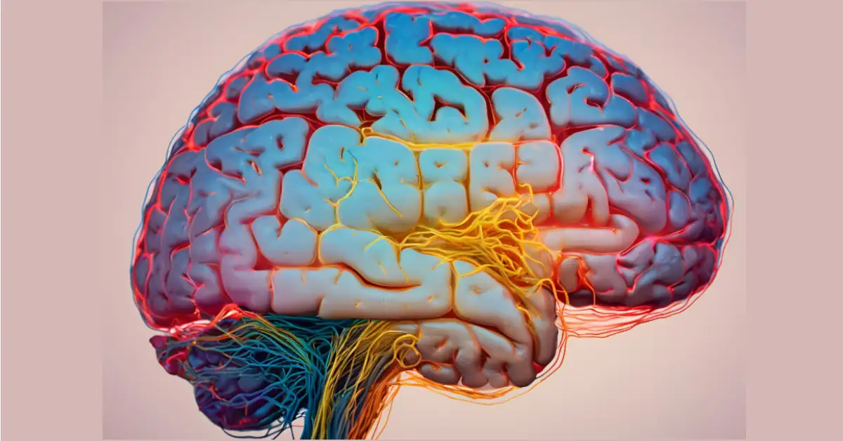 Human brain made of neural network