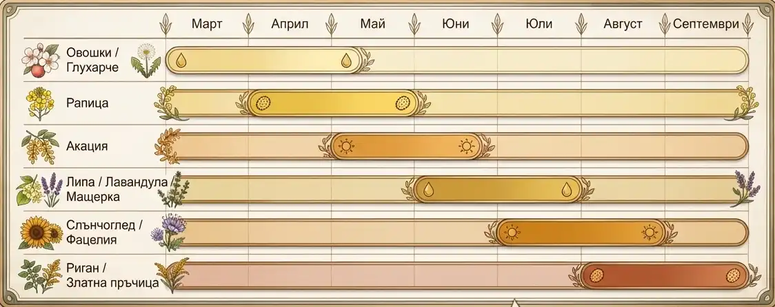 Календар на медоносите растения