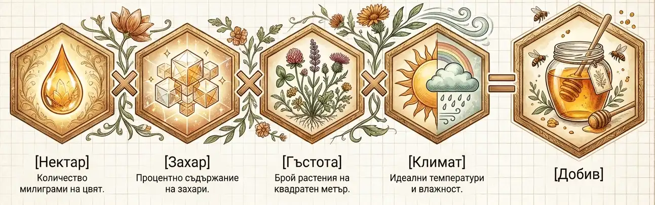 Схема на ключовите фактори за добър добив на мед