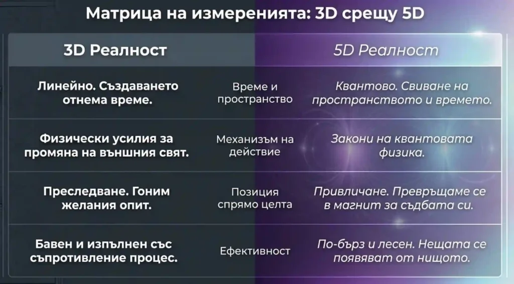 3d реалност срещу 5d реалност