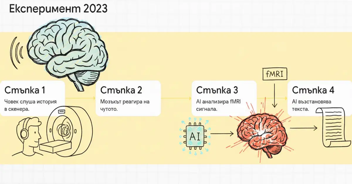 Изкуственият интелект ( AI ) разгадава човешката мисъл