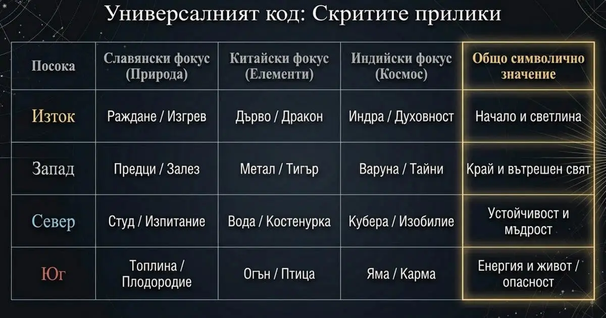 Как посоките на света чертаят картата на човешката душа