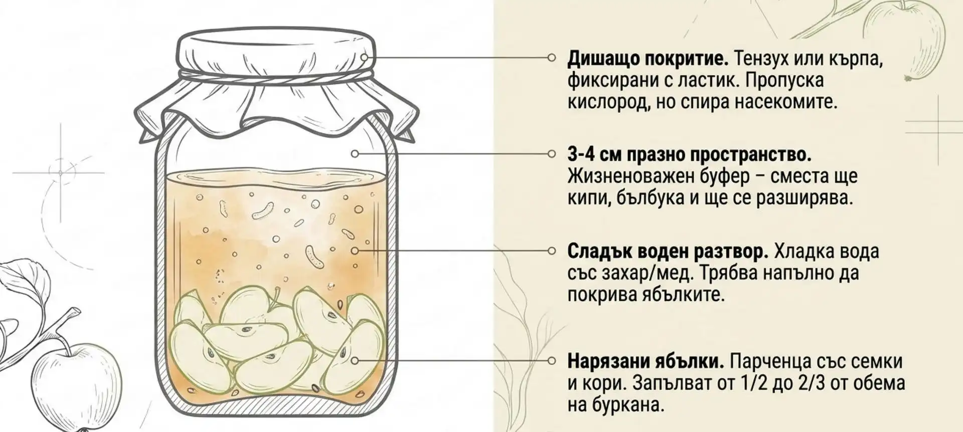 Приготвяне на ябълков оцет
